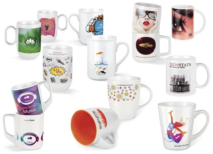 Collection de Mugs Imprimés en Quadri