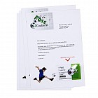 Cartes integrées au courrier A4