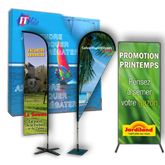 Roll-up, drapeaux, x-banner